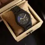 ساعة إيبوني كلاسيك بانيوود الخشبية