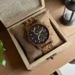 ساعة زيبرا ويندز الخشبية الرجالية